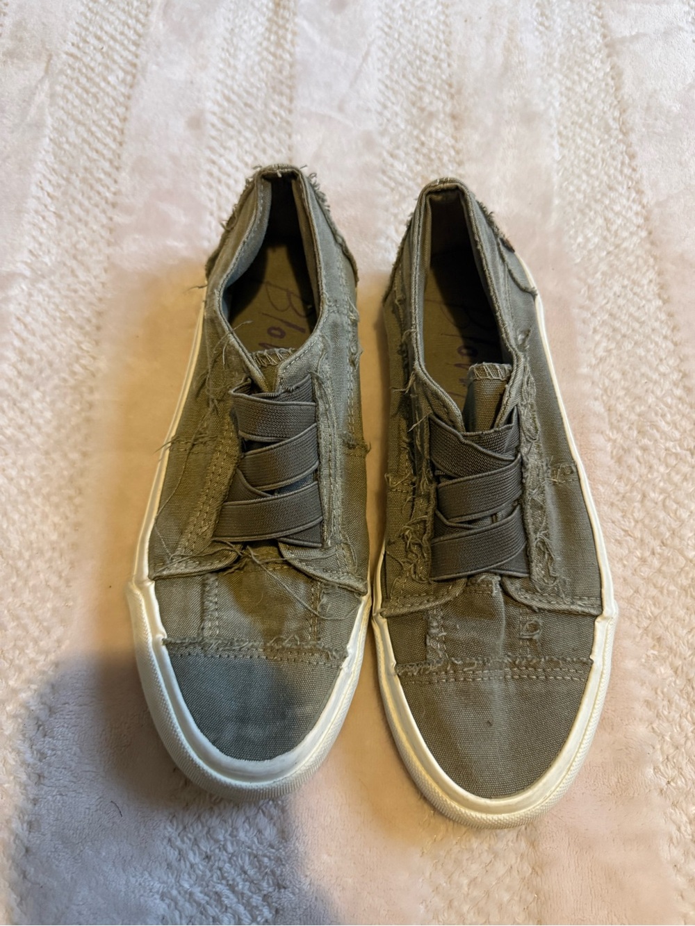 Blowfish Olive Canvas Slip-On Espadrille Sneakers
